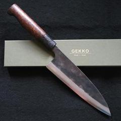 白紙2号 黒打 切付（万能）包丁 180㎜ G1519 焼栗柄 月光作 月光作 青紙2号 黒打 文化包丁 165㎜ #1401 焼柄 包丁・ナイフ