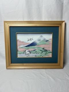 未使用品　深川製磁　有田焼陶板画　寒蘭 未使用品 深川製磁 有田焼陶板画 寒蘭 花入