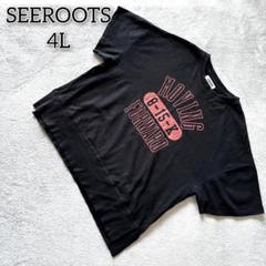 SEEROOTS 【4L】 Tシャツ トップス カットソー 英字 アルファベット