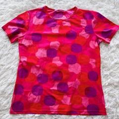 美品 NINA RICCI ニナリッチ 総柄 チビT 半袖Tシャツ 46 ピンク