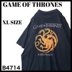 ゲームオブスローンズ ターガリエン家 家紋 三つ首のドラゴン Tシャツ 黒 XL