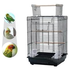 鳥かご 黒 鳥小屋 大型 中型 複数飼い 組み立て式 ゲージ インコ オカメ✩