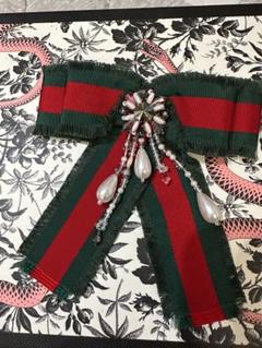 GUCCIグッチ リボンブローチ コサージュ