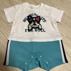 新品・未使用・ダグ有】F.O.KIDS　サガラ刺繍半袖　ロンパース　70
