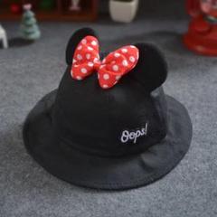 【人気♡】ベビー キッズ 帽子 ハット＊ ミニーちゃん Minnie ブラック