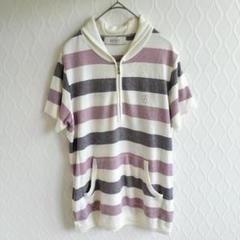 ✨アダバッド✨adabat ゴルフウェア 半袖カットソー【M】ボーダー トップス