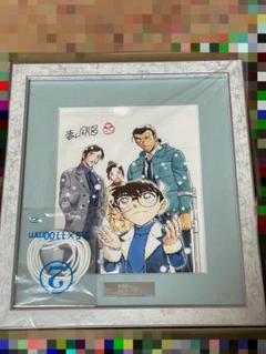 名探偵コナン　複製原画　未使用品　ほぼA5サイズ 未使用】名探偵コナン 複製原画 怪盗キッド＆江戸川コナン