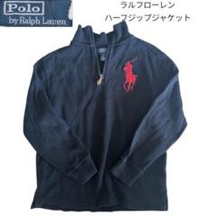 極美品　ポロ　ゴルフ　ラルフローレン　ハーフジップ　ポニーロゴ　刺繍　ウェア　紺 ラルフ ローレン（RALPH LAUREN）（レディース）ゴルフウェア
