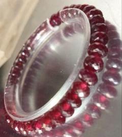 天然石☆宝石ルビー♡贅沢6pcs♡純銀製リング