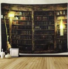 金具付き！タペストリーE91　魔法使い　図書館　書斎　撮影背景　DIY　模様替え