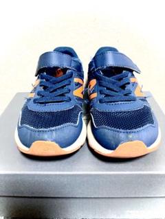 New Balance ネイビー/オレンジ スニーカー