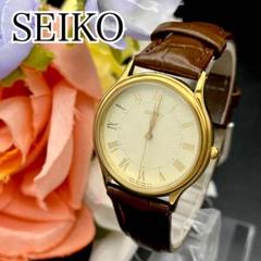 稼動 腕時計　SEIKO セイコー　ローマ数字　新品ベルト　新品電池　F03