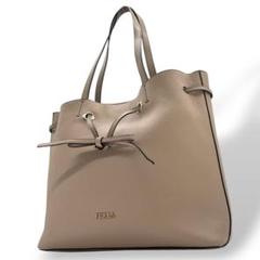 フルラ　トートバッグ　グレー　巾着　ワンショルダー　レザー　FURLA　s24