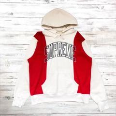 SUPREME シュプリーム パーカー 刺繍ロゴ M ホワイト 0498
