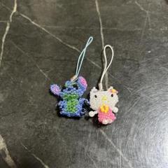 スティッチ&ハローキティ ビーズストラップ