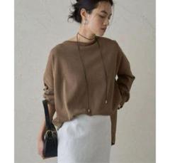 Loungedress ラウンジドレス 和紙天竺ニット ブラウン 新品 未