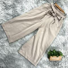 美品❗️【FILGRANDE】リボン飾りガウチョパンツ (36) ベージュ