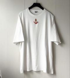ビンテージ 古着 シングルステッチ Tシャツ オーバーサイズ シロT イカリ