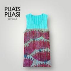超美品] PLEATS PLEASE / 蓮 花柄 ノースリーブカットソー 4