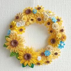 紙のお花＊フラワーペーパーリース82のサムネイル