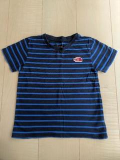 【値下げ中】THE NORTH FACE 青黒ストライプ Tシャツ 110