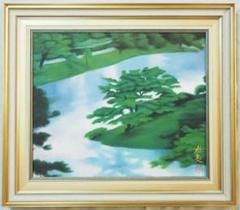 【新春売り】風景画　油絵　東山魁夷　大型絵画　額付き　手描き　肉筆 東山魁夷 「 年暮る 」( としくる ) 彩美版R プレミアム