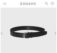 ánuans ロックタイプベルト ブラック アニュアンス anuans ロック式ベルト （BLACK） -ファッション