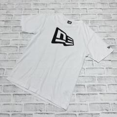 【ニューエラ】Tシャツ 半袖 ロゴプリント 白黒 メンズ Mサイズ