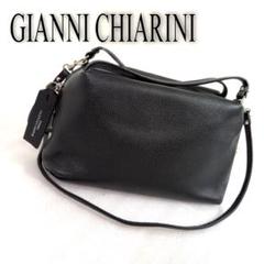 美品　ジャンニキャリーニ ハンドバッグ　アリファM 黒　2way レザー
