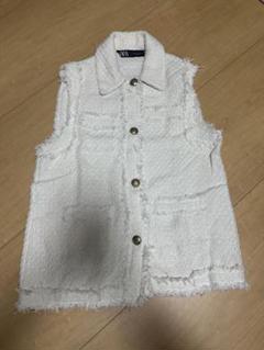 本日限定値下げ　新品タグ付き　ZARA ツイード風ベスト　ｓ ZARA ベスト ショート丈 ニット 新品タグ付 S - メルカリ