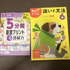 【未記入中古】小6 5分間復習プリント 読解力/小学6年 語いと文法