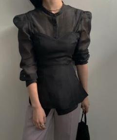 Ameri VINTAGE - BUSTIER LAYERED SHEER SHIRTの通販 by yyuu