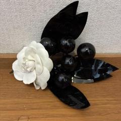 CHANEL コサージュ 黒と白 デザイン 2025年最新】Yahoo!オークション -シャネル カメリアブローチの