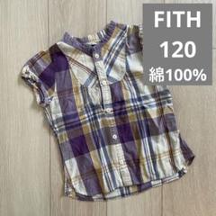 FITH チェック柄 半袖シャツ 120 ブラウス フィス