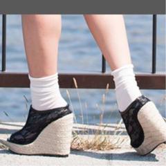 12㎝ヒール■レースサボサンダル 新品未使用