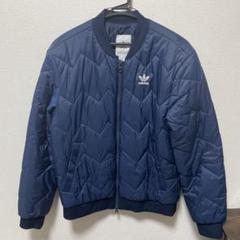 adidas ネイビー キルティングジャケット M adidas ネイビー キルティングジャケット M - メルカリ