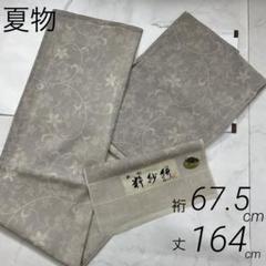 厳選未使用同然◇夏物センスの良い夏着物◇パールトーン◇仕付け