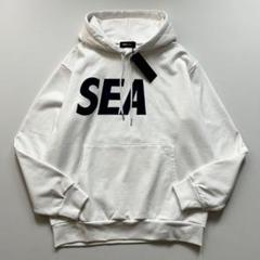 送料無料 タグ付 未使用 白 パーカー プルオーバー フーディ SEA AND WIND トップス