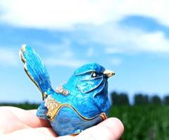 開運絵画　❀幸運の青い鳥❀幸せ呼び込む