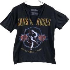 ガンズアンドローゼズ 　レディースバンドTシャツ 　黒　S　古着【4793-1】
