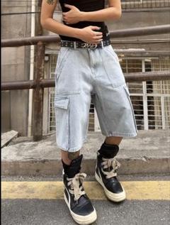 ショートバギーデニム　ジョーツ　y2k menes jaded acne似 ショートバギーデニム ジョーツ y2k menes jaded acne似 - メルカリ