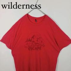 Wilderness Escape オーバーサイズ Tシャツ 赤 XXL