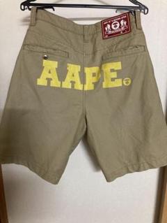 AAPE a bathing Ape　チノハーフパンツ　ペイント　ペンキ