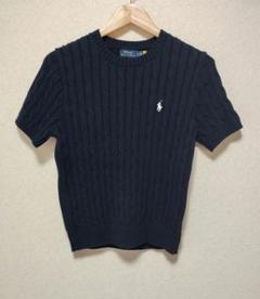 Polo Ralph Lauren ネイビー 半袖ニット M 요쥬様専用【S】ポロ ラルフローレン ニット クルーネック 半袖