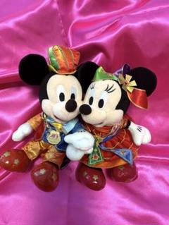 ディズニーDISNEYミッキーマウス＆ミニー記念品付ペアぬいぐるみ40周年新品 ディズニーDISNEYミッキーマウス＆ミニー記念品付ペアぬいぐるみ