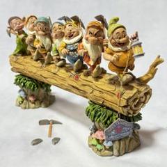 ディズニー　７人の小人　ジム・ショア　木彫り調フィギュア 家路への行進 ディズニー 7人の小人 ジム・ショア 木彫り調フィギュア 家路へ