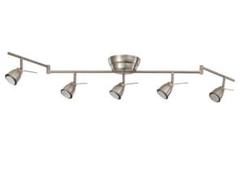 IKEA バロメーテル シーリングトラック ニッケルメッキ(電球5個付)