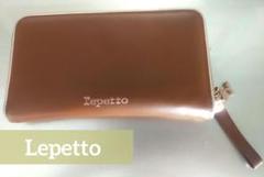 repettoレペット　ラウンドファスナー長財布　ブラウン