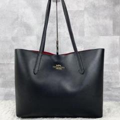 A4可 美品 コーチ レザー トートバッグ アベニュー 肩掛け ロゴ