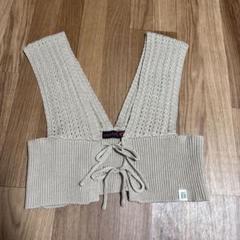 【Lovetoxic】ラブトキ☆ニットリボンベスト　ベージュ色　150サイズ綺麗